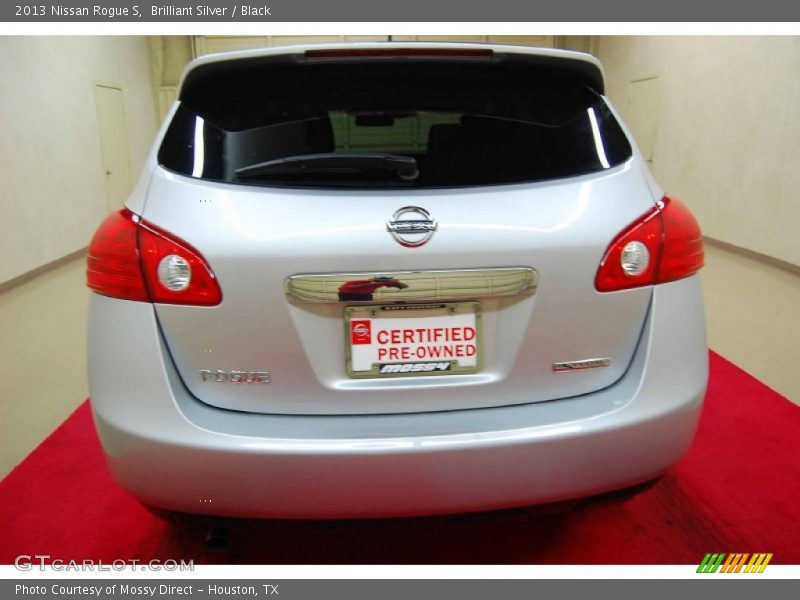 Brilliant Silver / Black 2013 Nissan Rogue S
