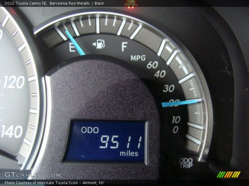 Barcelona Red Metallic / Black 2012 Toyota Camry SE