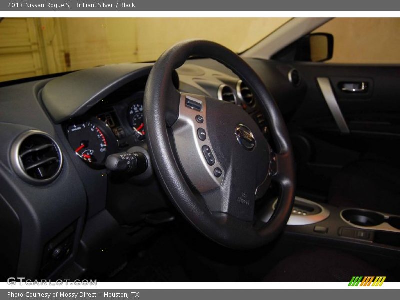Brilliant Silver / Black 2013 Nissan Rogue S