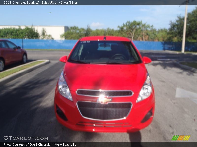 Salsa (Red) / Silver/Silver 2013 Chevrolet Spark LS
