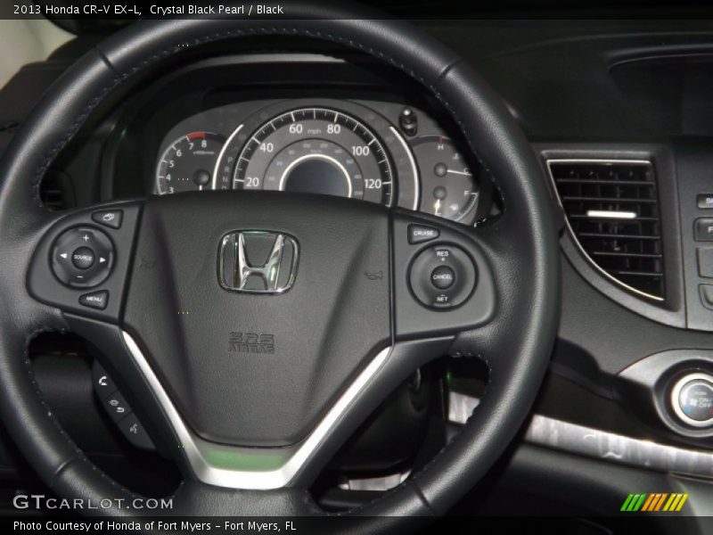 Crystal Black Pearl / Black 2013 Honda CR-V EX-L