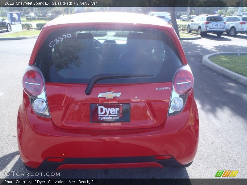 Salsa (Red) / Silver/Silver 2013 Chevrolet Spark LS