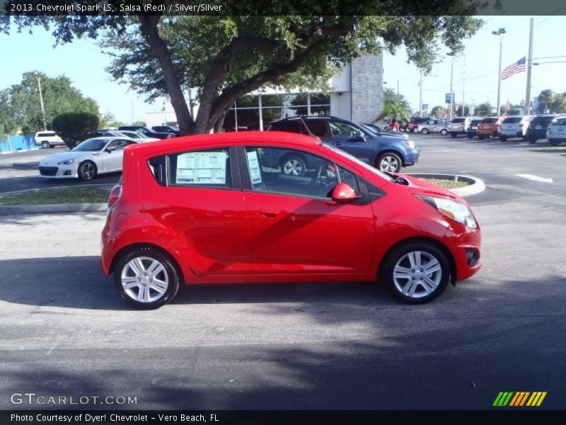 Salsa (Red) / Silver/Silver 2013 Chevrolet Spark LS