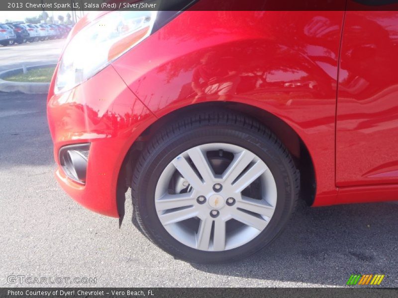 Salsa (Red) / Silver/Silver 2013 Chevrolet Spark LS