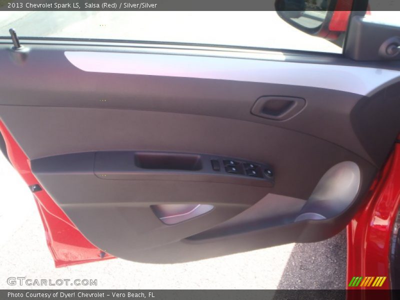 Salsa (Red) / Silver/Silver 2013 Chevrolet Spark LS