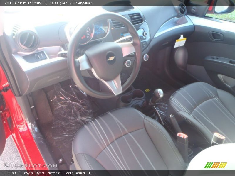 Salsa (Red) / Silver/Silver 2013 Chevrolet Spark LS