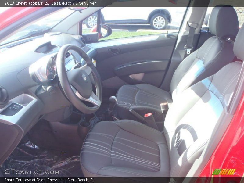 Salsa (Red) / Silver/Silver 2013 Chevrolet Spark LS