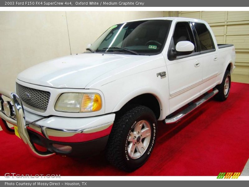 Oxford White / Medium Graphite Grey 2003 Ford F150 FX4 SuperCrew 4x4