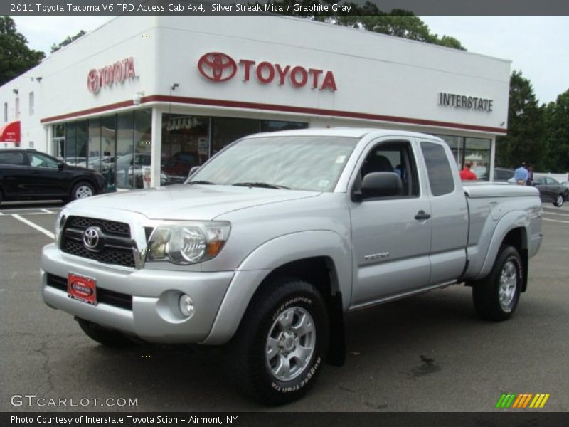 Silver Streak Mica / Graphite Gray 2011 Toyota Tacoma V6 TRD Access Cab 4x4