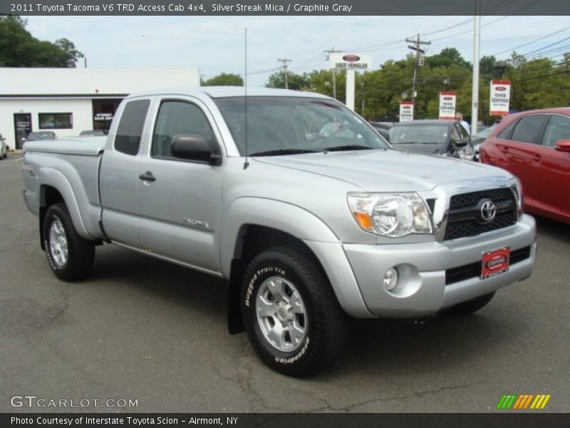 Silver Streak Mica / Graphite Gray 2011 Toyota Tacoma V6 TRD Access Cab 4x4