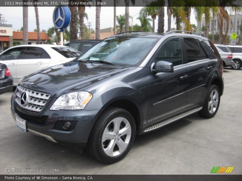 Steel Grey Metallic / Black 2011 Mercedes-Benz ML 350