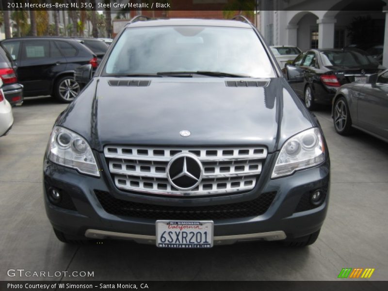 Steel Grey Metallic / Black 2011 Mercedes-Benz ML 350