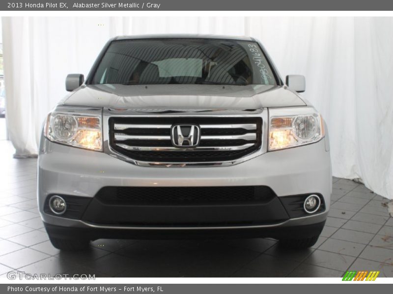 Alabaster Silver Metallic / Gray 2013 Honda Pilot EX