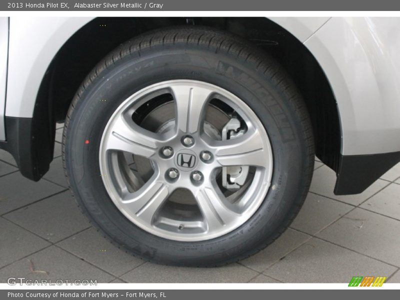 Alabaster Silver Metallic / Gray 2013 Honda Pilot EX