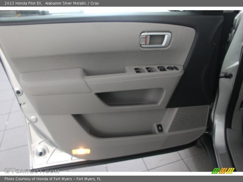 Alabaster Silver Metallic / Gray 2013 Honda Pilot EX