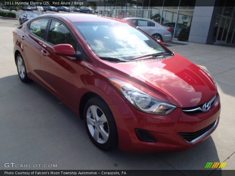 Red Allure / Beige 2011 Hyundai Elantra GLS