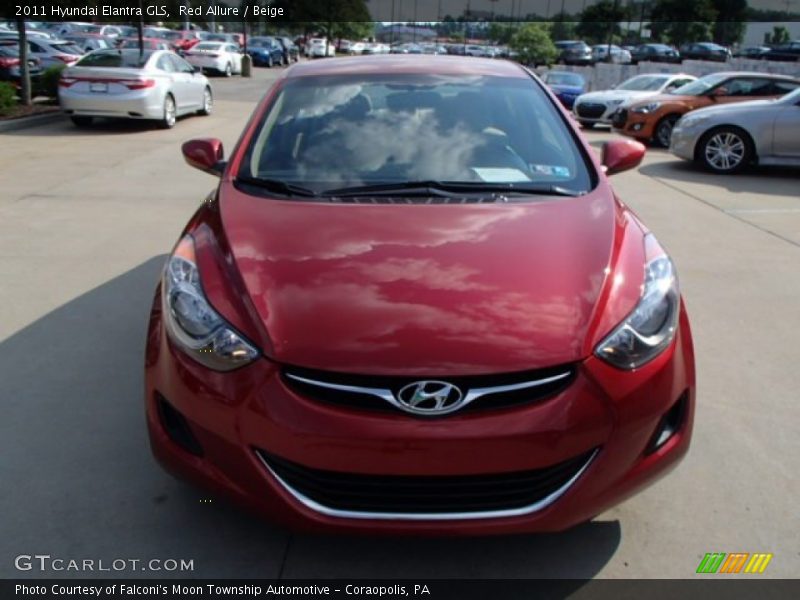 Red Allure / Beige 2011 Hyundai Elantra GLS