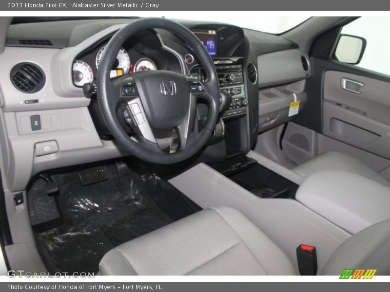 Alabaster Silver Metallic / Gray 2013 Honda Pilot EX