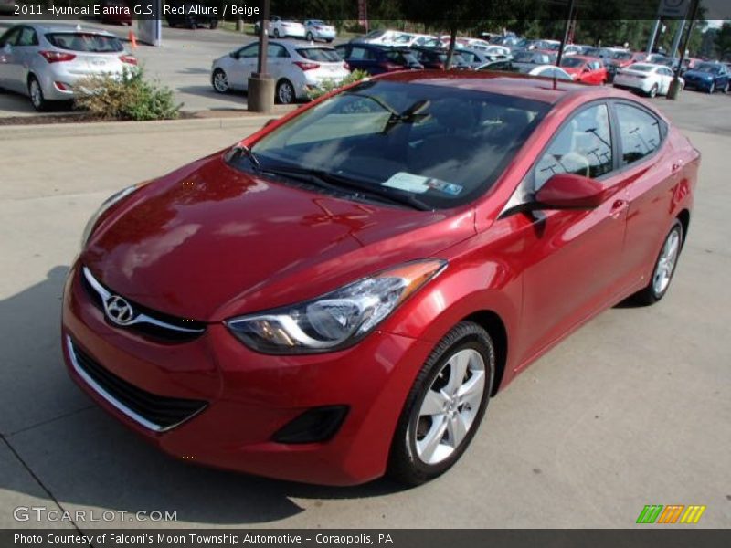 Red Allure / Beige 2011 Hyundai Elantra GLS
