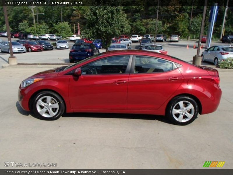 Red Allure / Beige 2011 Hyundai Elantra GLS