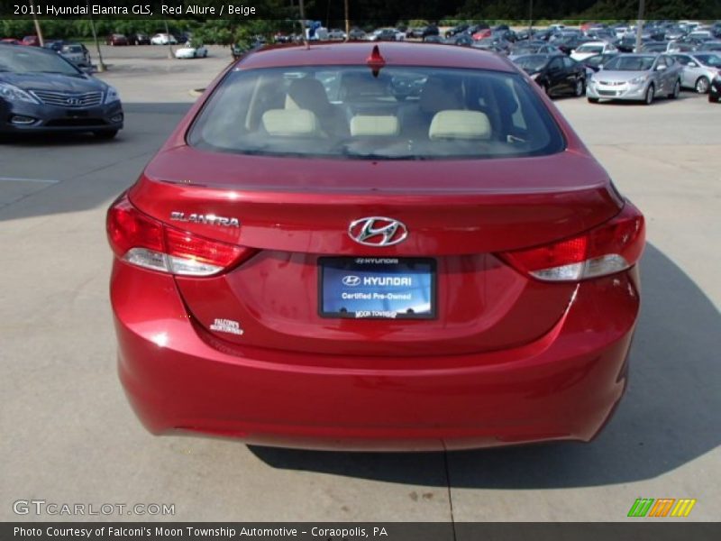 Red Allure / Beige 2011 Hyundai Elantra GLS