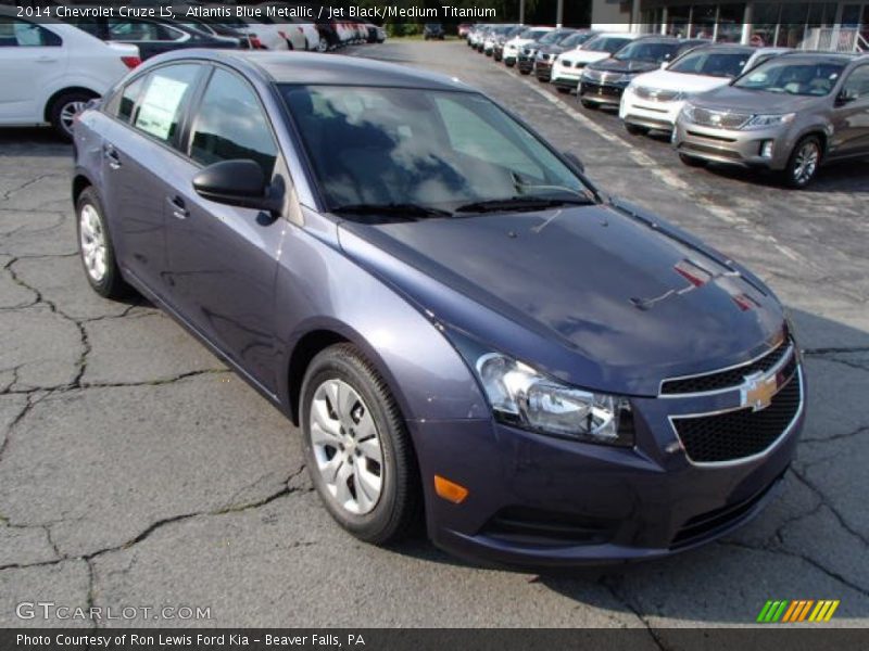 Atlantis Blue Metallic / Jet Black/Medium Titanium 2014 Chevrolet Cruze LS