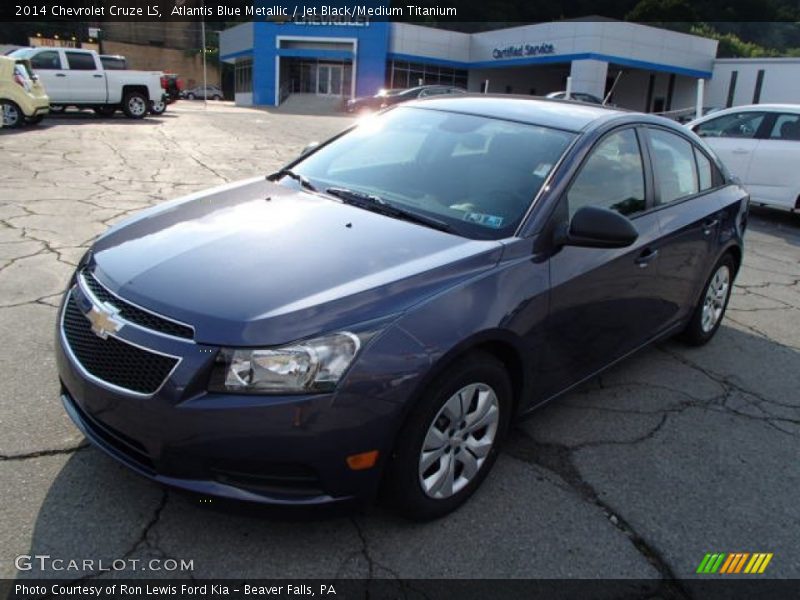 Atlantis Blue Metallic / Jet Black/Medium Titanium 2014 Chevrolet Cruze LS