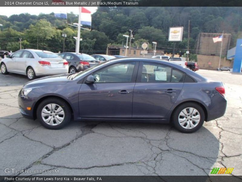 Atlantis Blue Metallic / Jet Black/Medium Titanium 2014 Chevrolet Cruze LS
