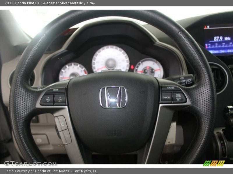 Alabaster Silver Metallic / Gray 2013 Honda Pilot EX