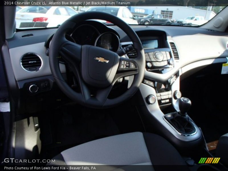 Atlantis Blue Metallic / Jet Black/Medium Titanium 2014 Chevrolet Cruze LS