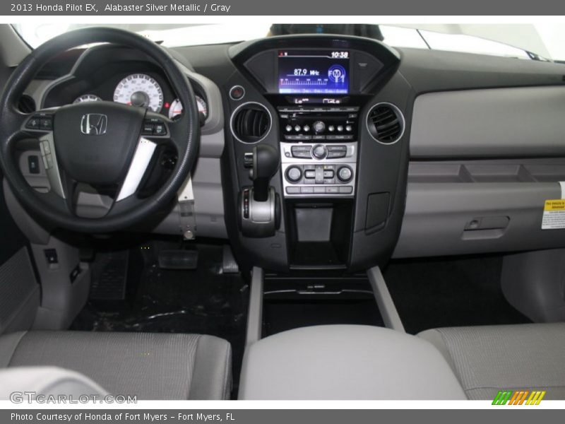 Alabaster Silver Metallic / Gray 2013 Honda Pilot EX