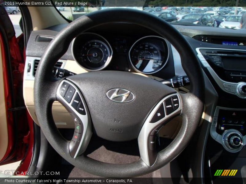 Red Allure / Beige 2011 Hyundai Elantra GLS