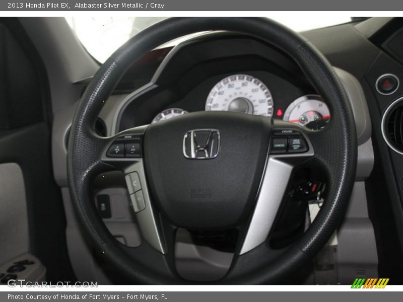 Alabaster Silver Metallic / Gray 2013 Honda Pilot EX