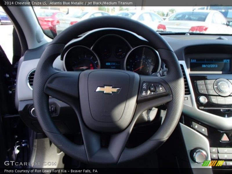 Atlantis Blue Metallic / Jet Black/Medium Titanium 2014 Chevrolet Cruze LS