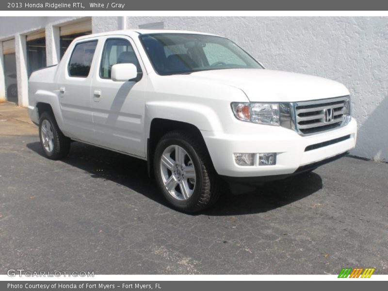 White / Gray 2013 Honda Ridgeline RTL