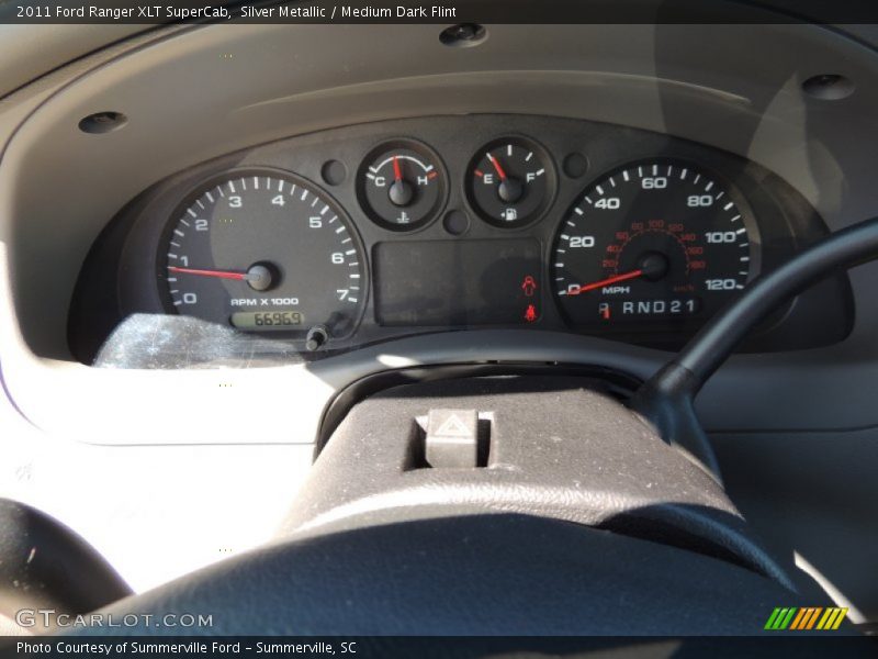 Silver Metallic / Medium Dark Flint 2011 Ford Ranger XLT SuperCab