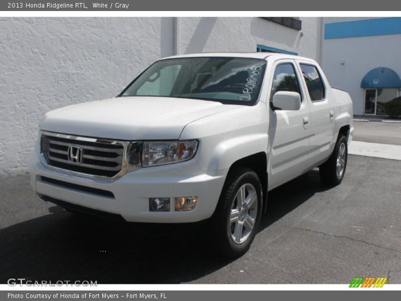 White / Gray 2013 Honda Ridgeline RTL