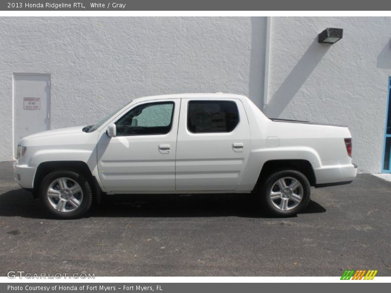 White / Gray 2013 Honda Ridgeline RTL