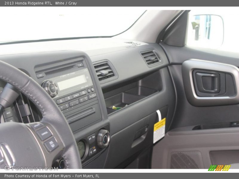 White / Gray 2013 Honda Ridgeline RTL