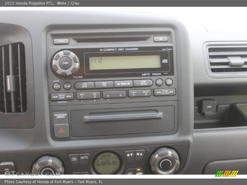 White / Gray 2013 Honda Ridgeline RTL