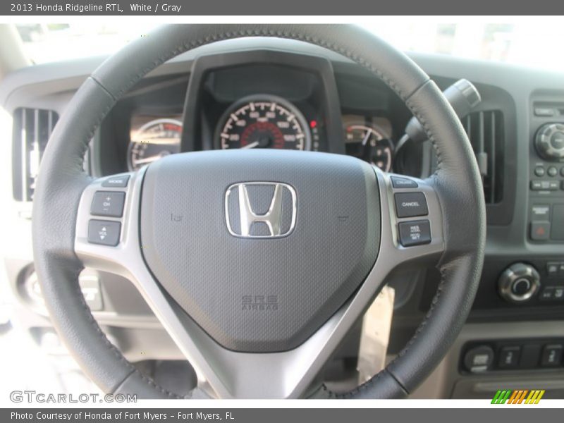 White / Gray 2013 Honda Ridgeline RTL