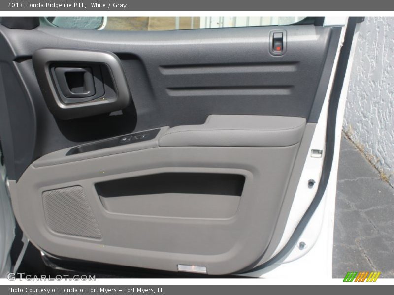 White / Gray 2013 Honda Ridgeline RTL