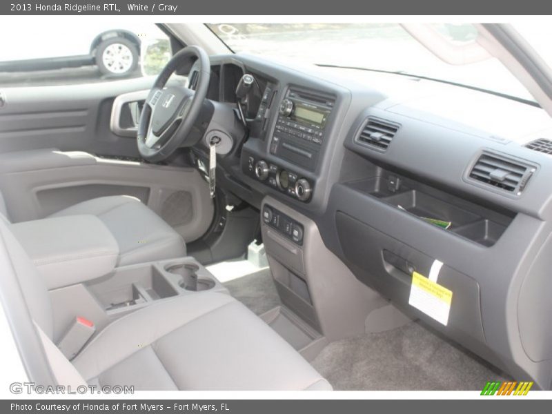 White / Gray 2013 Honda Ridgeline RTL
