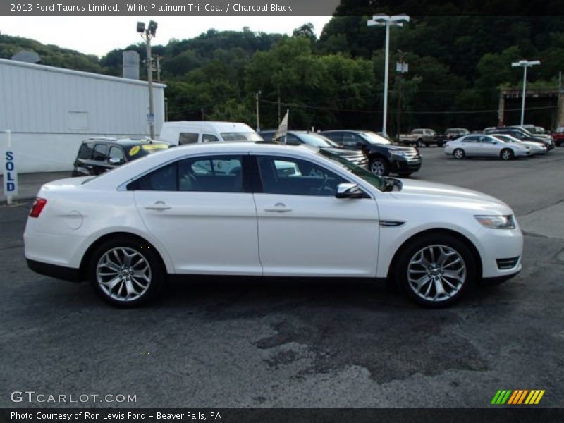 White Platinum Tri-Coat / Charcoal Black 2013 Ford Taurus Limited