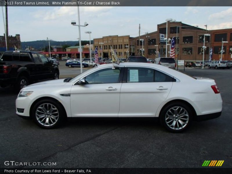White Platinum Tri-Coat / Charcoal Black 2013 Ford Taurus Limited