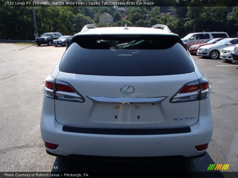 Starfire White Pearl / Saddle Tan/Espresso Birds Eye Maple 2013 Lexus RX 350 AWD