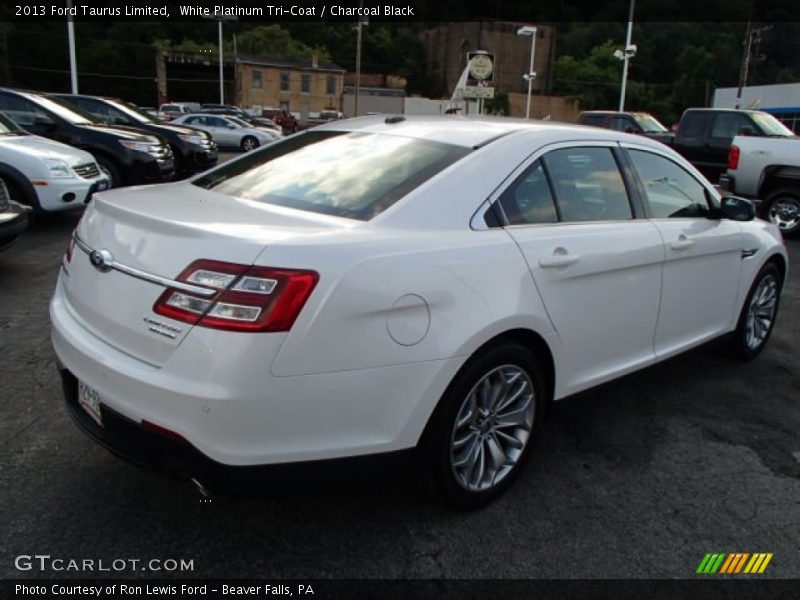 White Platinum Tri-Coat / Charcoal Black 2013 Ford Taurus Limited