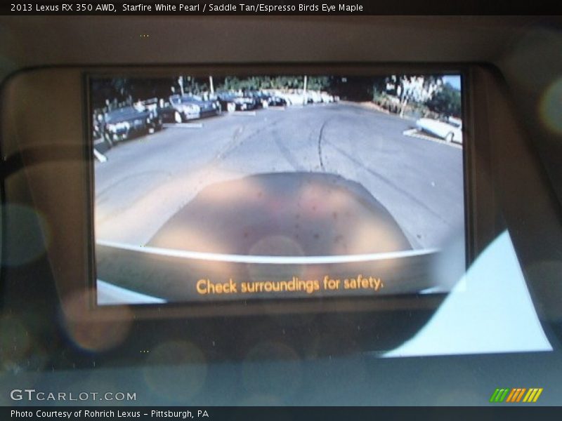 Starfire White Pearl / Saddle Tan/Espresso Birds Eye Maple 2013 Lexus RX 350 AWD
