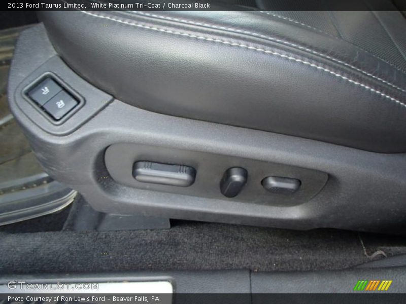 White Platinum Tri-Coat / Charcoal Black 2013 Ford Taurus Limited