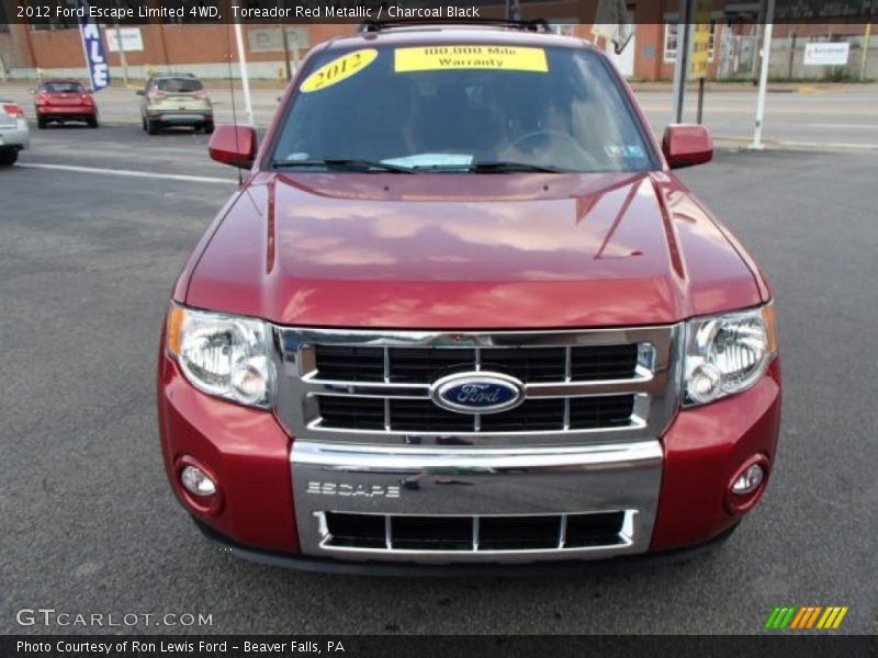 Toreador Red Metallic / Charcoal Black 2012 Ford Escape Limited 4WD
